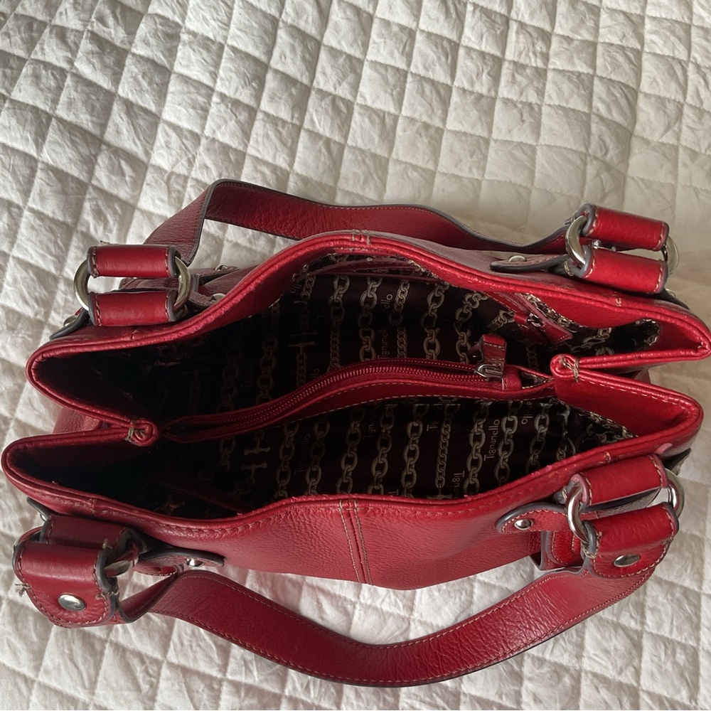 Tignanello red leather purse - Picture 8 of 12